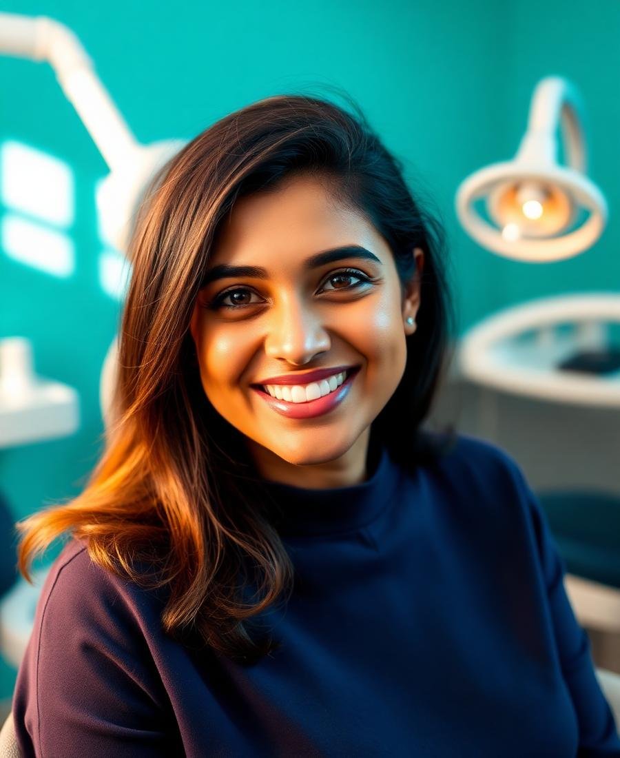 Happy patient at S.S Dental Hospital Hubballi